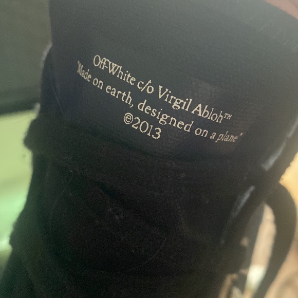 Off white mid tops( basically new) - Picture 4 of 7